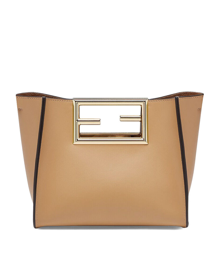 Fendi Way Small Leather Bag 8BS054 Apricot